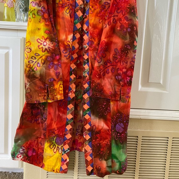 Vintage Boho duster coat quilted in ombré no offers! - Picture 3 of 6